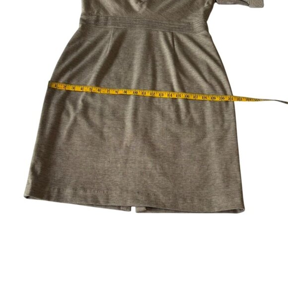 Kay Unger New York Stretch Midi Dress With Cowl Neck & Elbow-Length Sleeve - Picture 9 of 11